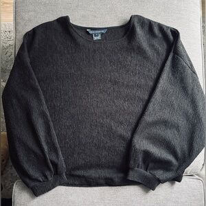 French Connection Black Crewneck Blouse